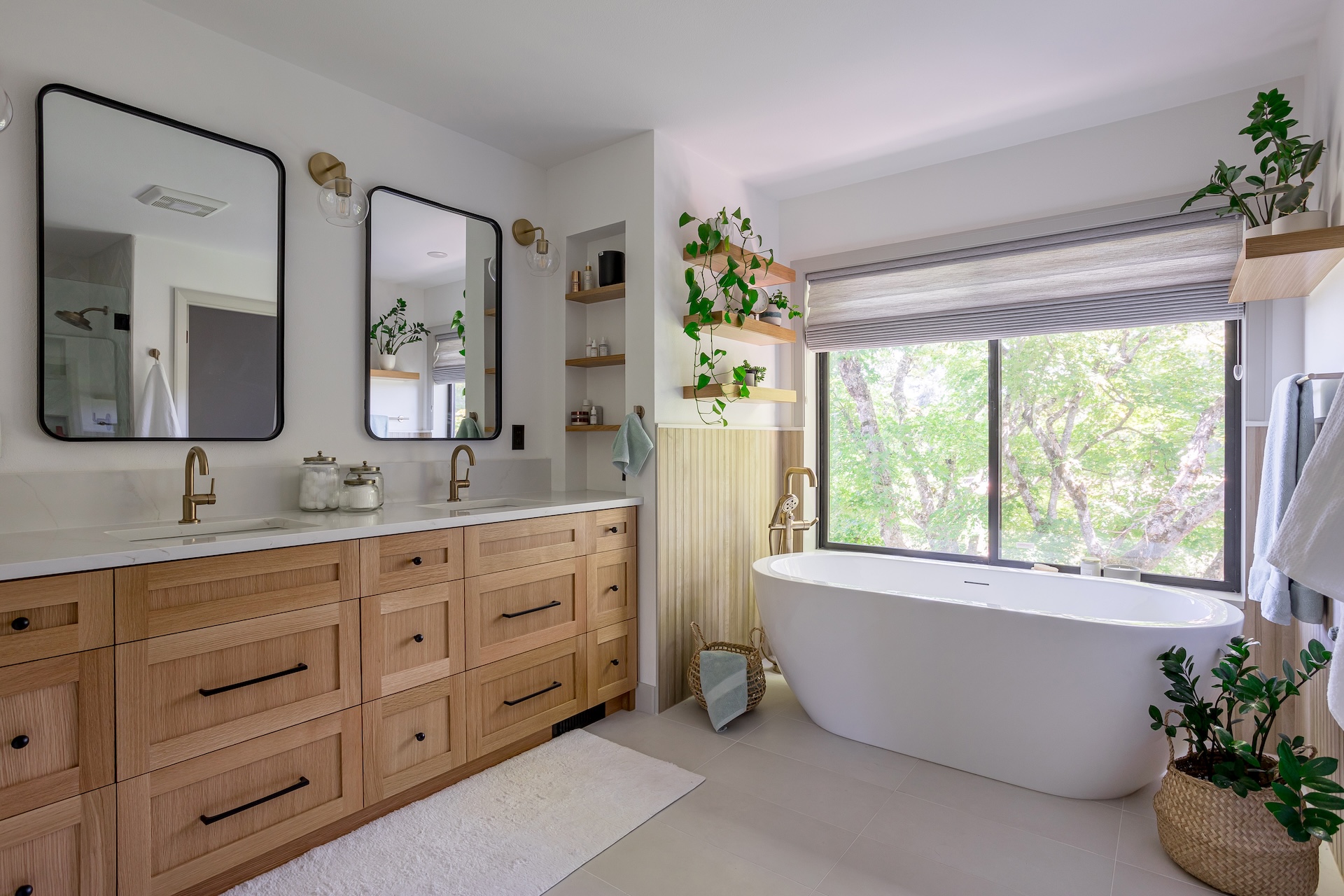 High end bathroom remodel from countertop to cabinetry everything is custom made